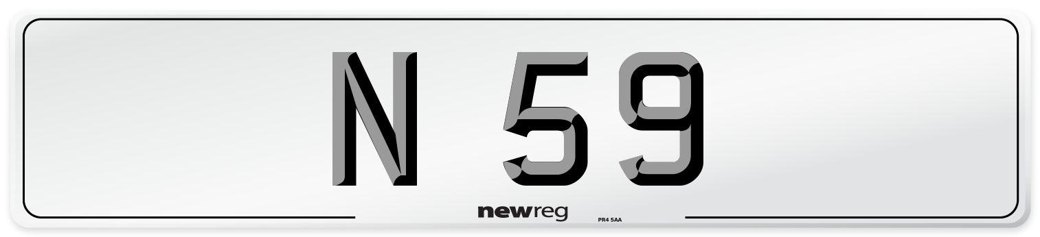 N 59 Number Plate from New Reg